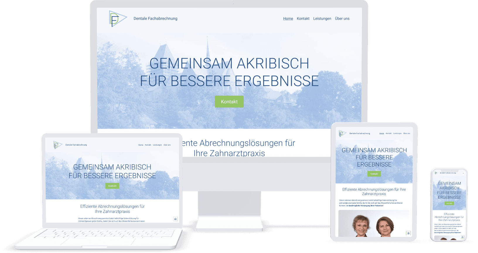 Dentale Fachabrechnung Website responsive