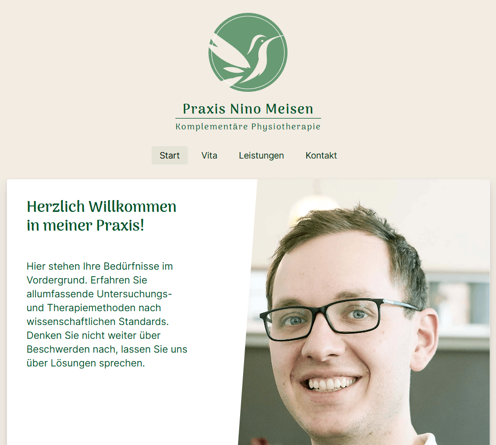 Praxis Nino Meisen Website